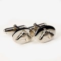 Oval Horse Head Cuff Links