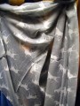 Horse-Print Scarf Silver