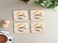 Deckled Edge Melamine Coaster - Horseshoes