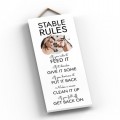 Wooden Plaque - Stable Rules