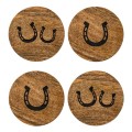 Mango Wood Coasters - H/Shoe